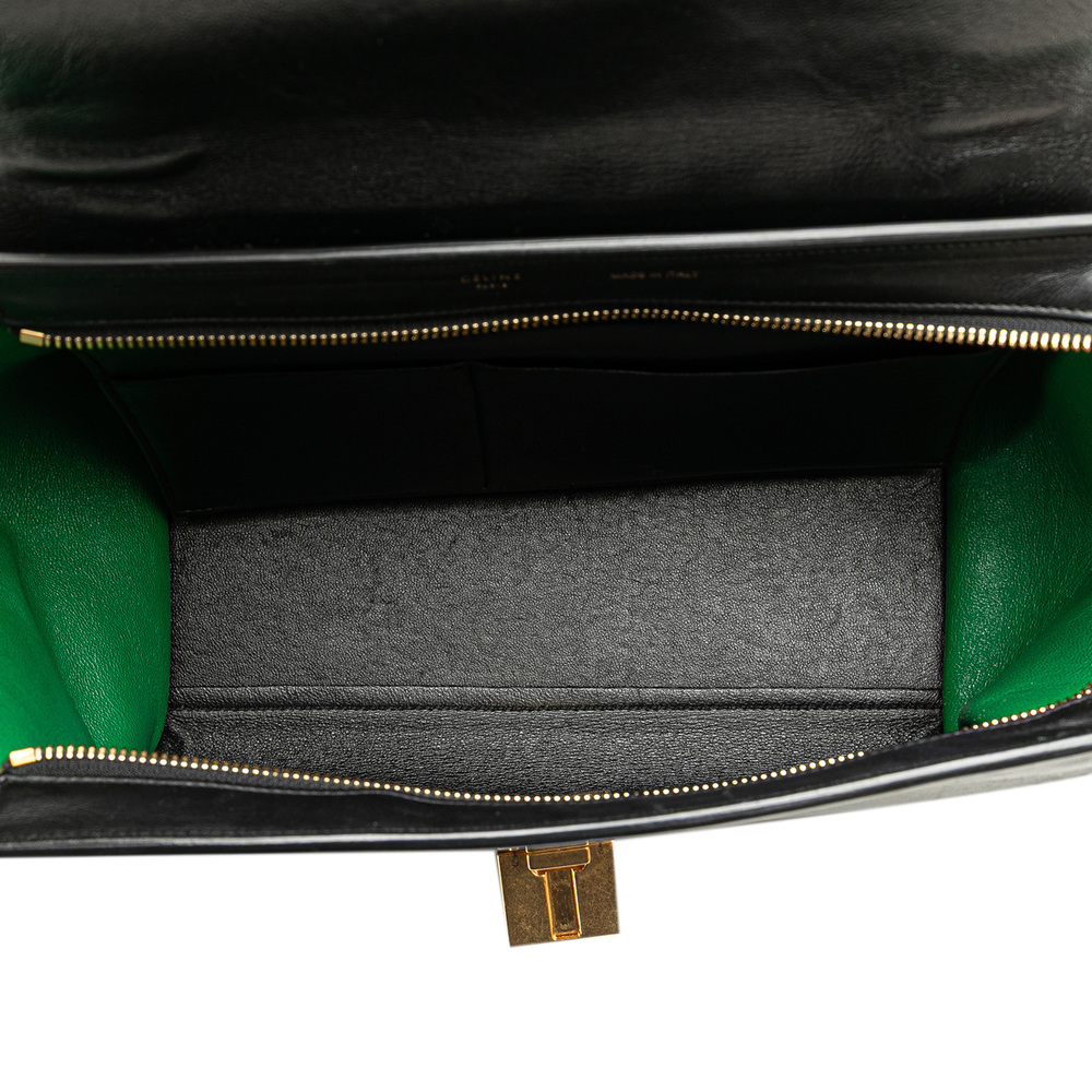 Pre-Loved Celine Medium Tricolor Leather Trapeze Satchel - Picture 4 of 12